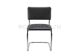 Стул RV Chair СИЛЬВИЯ Хром / Чёрная экокожа фото