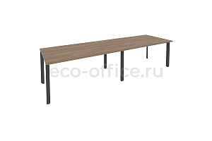 Стол переговорный (2 столешницы) ONIX O.MP-PRG-2.4 Дуб Аризона / Антрацит металл фото