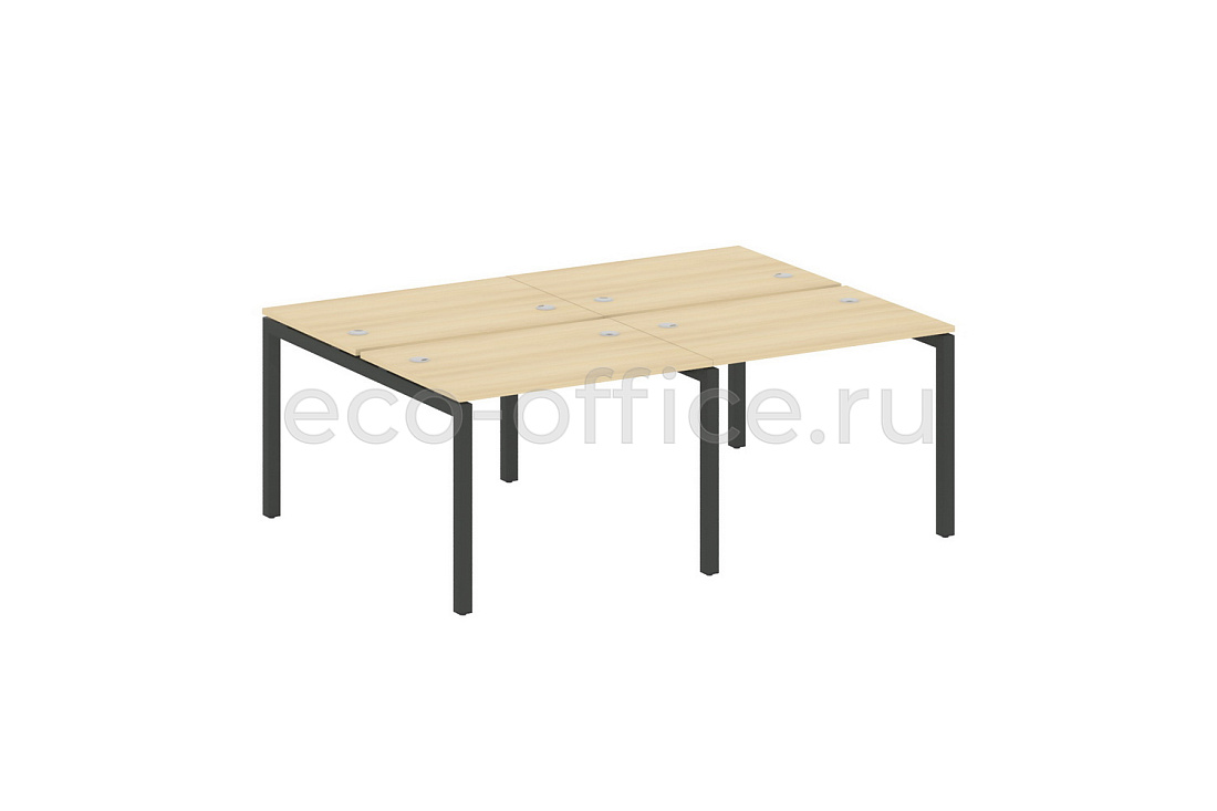 Рабочая станция на 4 рабочих места METAL SYSTEM QUATTRO 5x5 50БП.СМ-4.1 Акация Лорка / Антрацит металл  стоимость