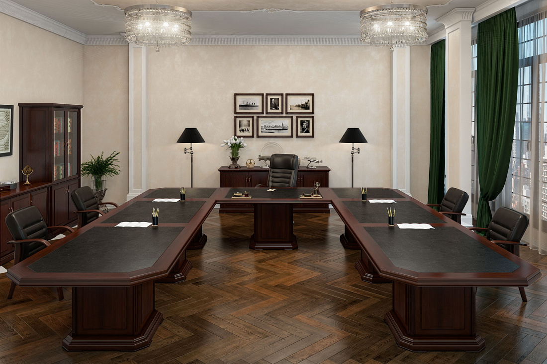столы для переговоров ministry дуб шоколад фото