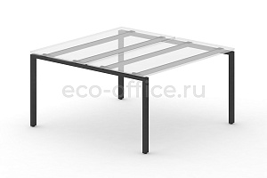 Металлокаркас на П-образных опорах 60x30 для рабочей станции 1000*1475 Черный металл фото