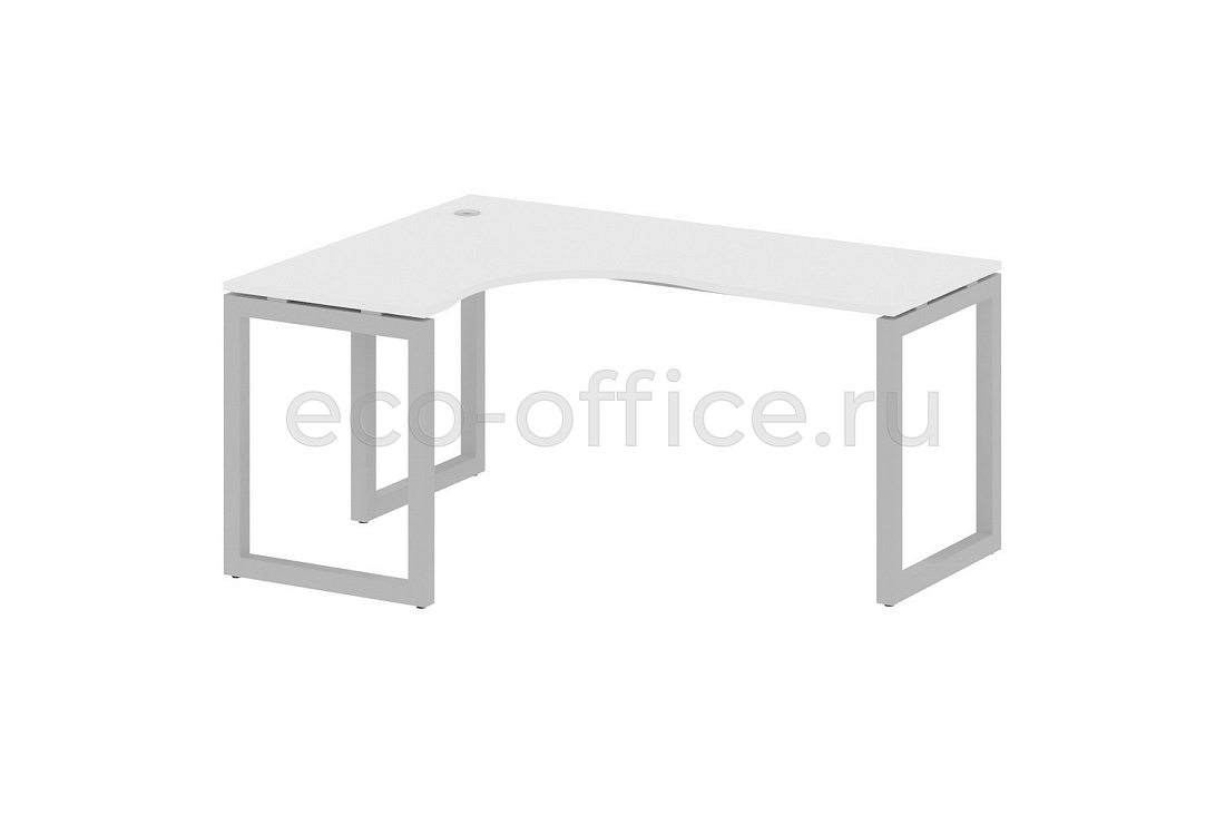 Стол криволинейный левый METAL SYSTEM QUATTRO 5x5 50БО.СА-4 Л Белый / Серый металл  стоимость