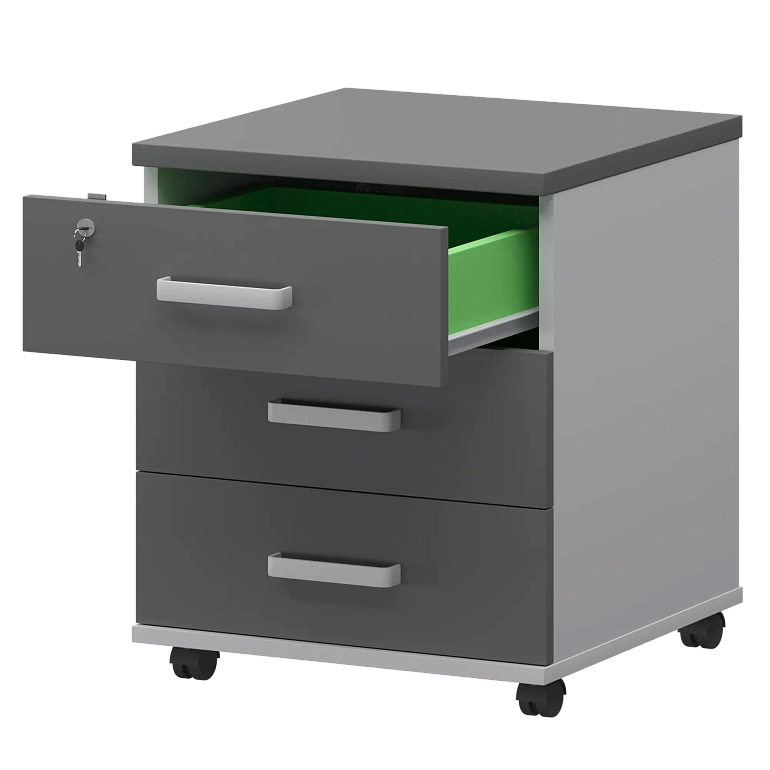 тумба подкатная protech смт-3пц тип2 белый/графит фото