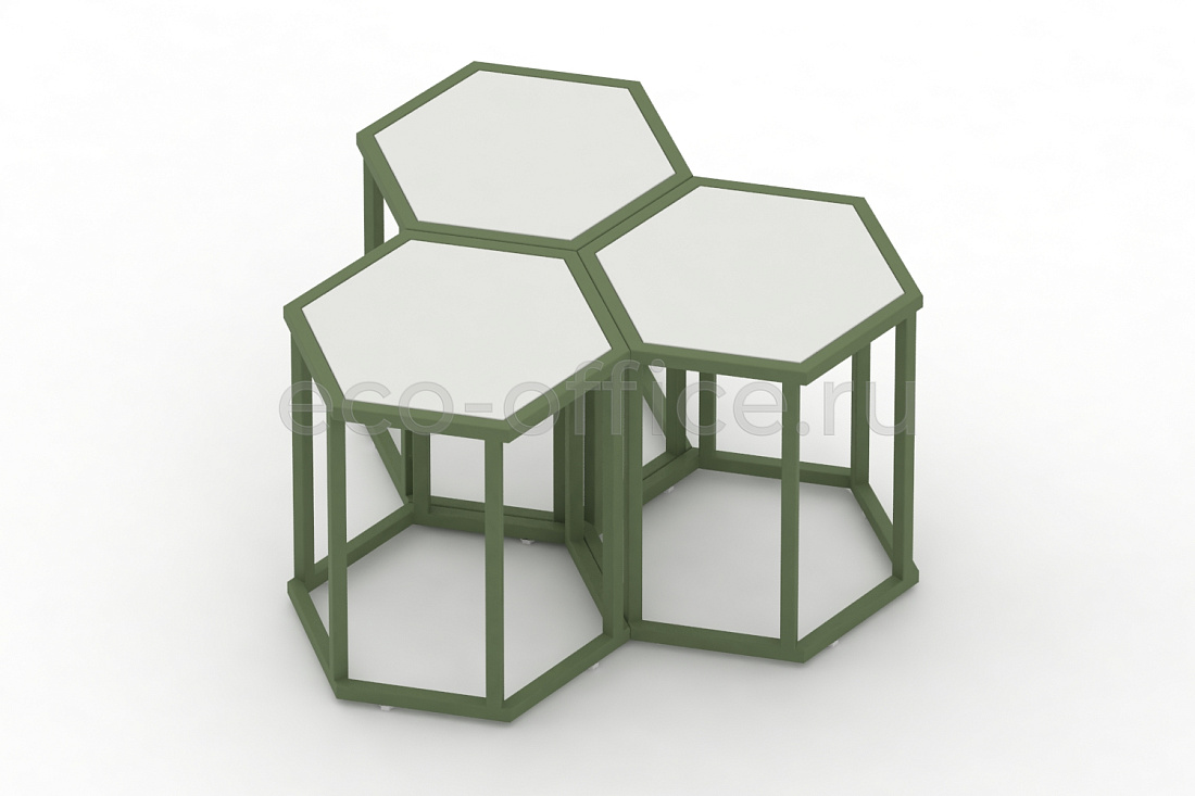 Стол журнальный HEX-450 ColorPastel Сатин / Резедово-зелёный (RAL 6011)  стоимость