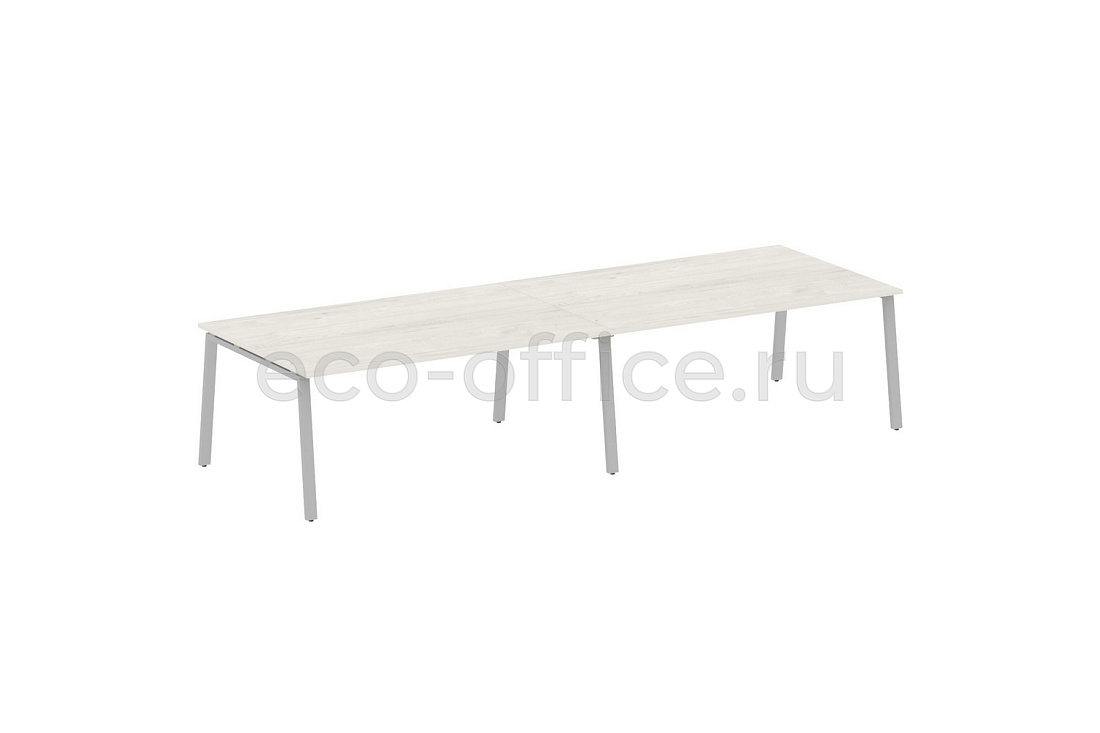 Стол переговорный (2 столешницы) METAL SYSTEM STYLE БА.ПРГ-2.5 Дуб Наварра / Серый металл  стоимость