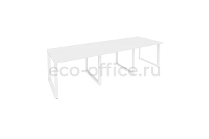 Стол переговорный (3 столешницы) ONIX O.MO-PRG-3.1 Белый Бриллиант / Белый металл фото