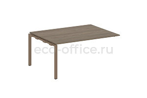 Проходной наборный элемент переговорного стола METAL SYSTEM STYLE БП.ППРГ-4 Вяз Благородный / Мокко металл фото