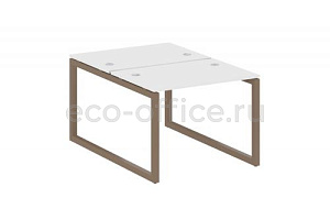 Рабочая станция METAL SYSTEM QUATTRO 5x5 50БО.РАС-СП-2.1 Белый / Мокко металл фото