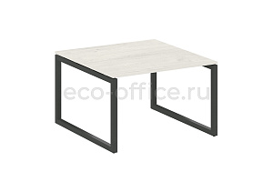 Стол переговорный (1 столешница) METAL SYSTEM QUATTRO 5x5 50БО.ПРГ-1.2 Дуб Наварра / Антрацит металл фото