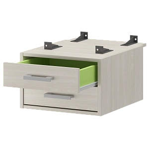 Тумба подвесная для столов на м/каркасе гл.730 мм Protech АМТ2-02.73 Ясень шимо фото