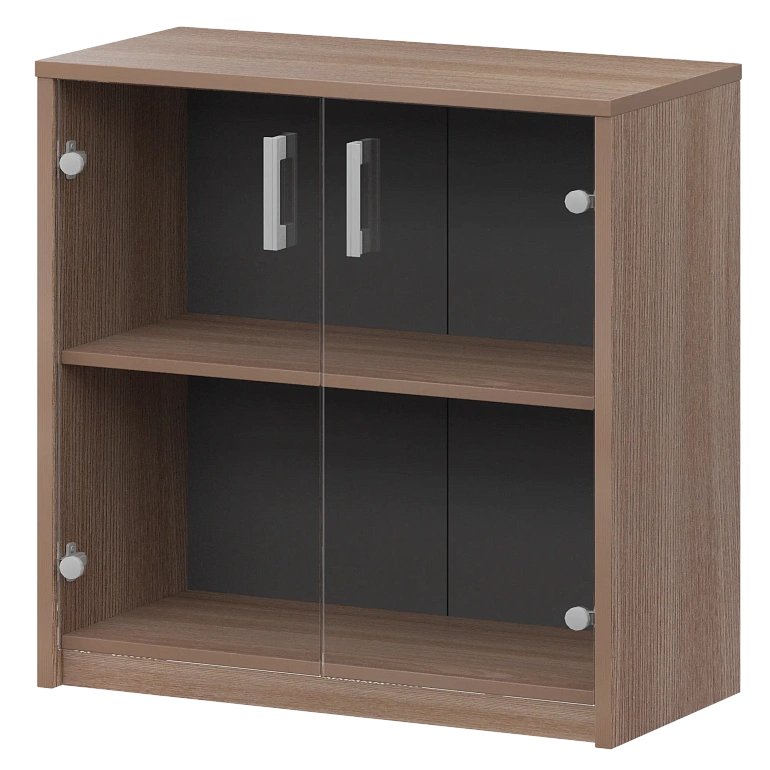 стеллаж низкий с прозрачным стеклом protech а-302/а-стл302пр темный шимо фото