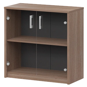 Стеллаж низкий с прозрачным стеклом Protech А-302/А-стл302пр Темный шимо фото