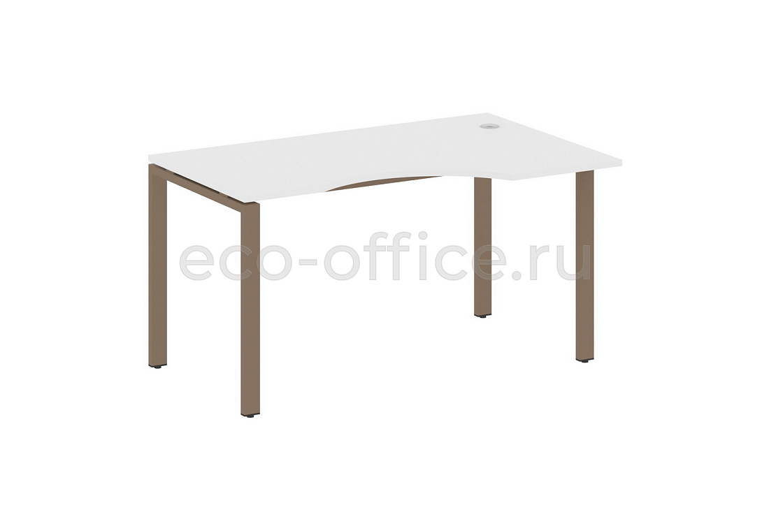 Стол криволинейный правый METAL SYSTEM STYLE БП.СА-2 (R) Белый / Мокко металл  стоимость
