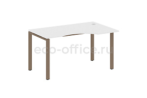 Стол криволинейный правый METAL SYSTEM STYLE БП.СА-2 (R) Белый / Мокко металл фото