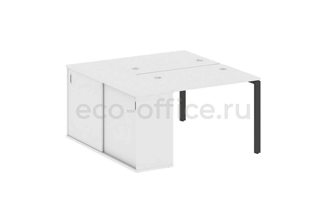 Рабочая станция с опорным шкафом-купе METAL SYSTEM STYLE БП.РС-СШК-1.1 Белый / Антрацит металл  стоимость