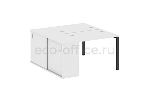 Рабочая станция с опорным шкафом-купе METAL SYSTEM STYLE БП.РС-СШК-1.1 Белый / Антрацит металл фото