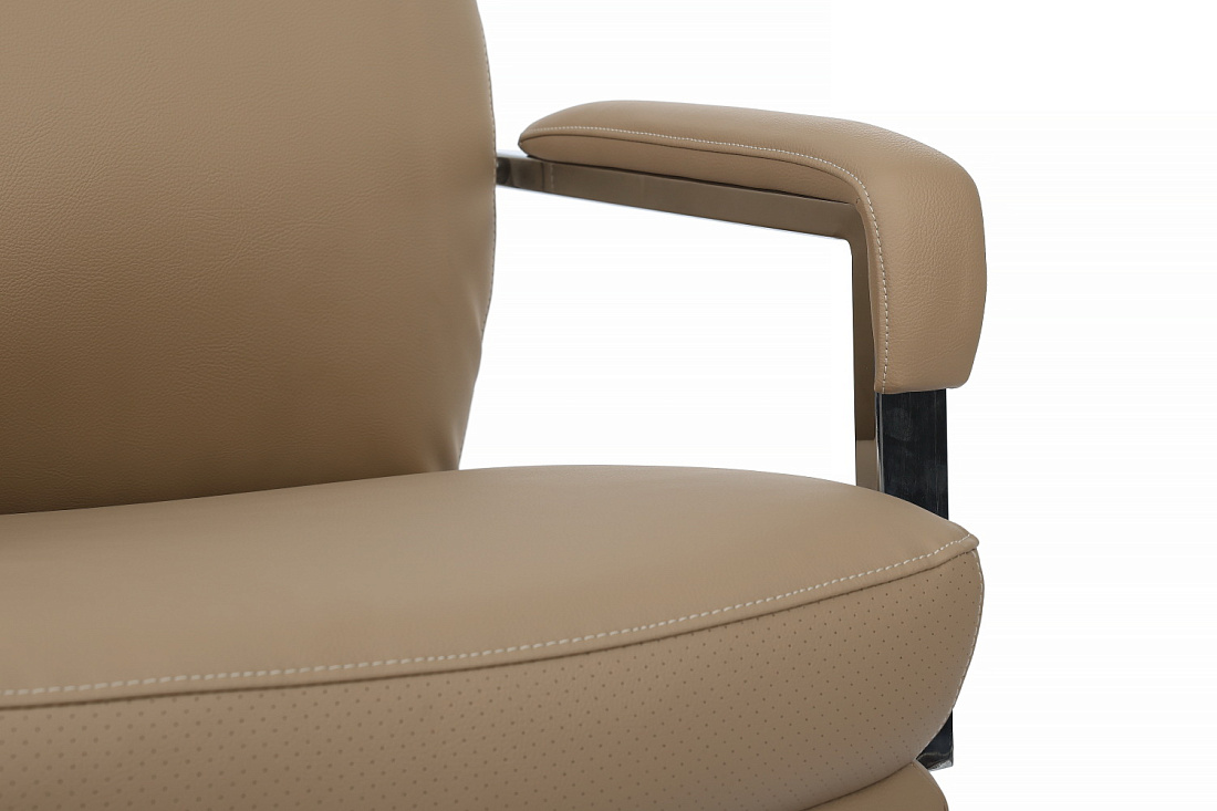 кресло руководителя rv chair leon a916-1 бежевая экокожа фото