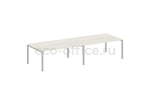 Стол переговорный (2 столешницы) METAL SYSTEM STYLE БП.ПРГ-2.5 Дуб Наварра / Серый металл фото