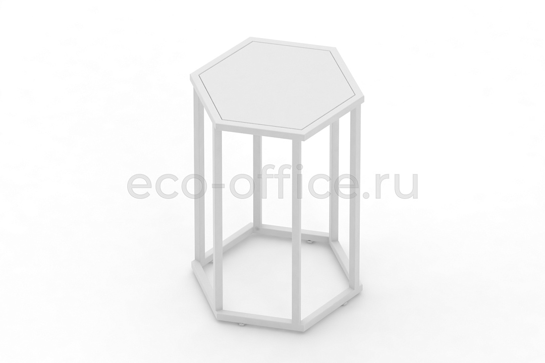 Стол журнальный HEX-600 Белый / Белый металл  стоимость
