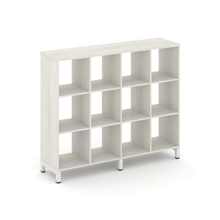 каркас стеллажа 3 яр. style project sn.ks-340 дуб наварра/металл белый фото