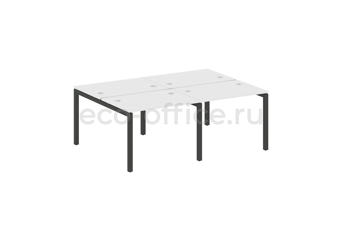 Рабочая станция на 4 рабочих места METAL SYSTEM QUATTRO 5x5 50БП.СМ-4.1 Белый / Антрацит металл  стоимость