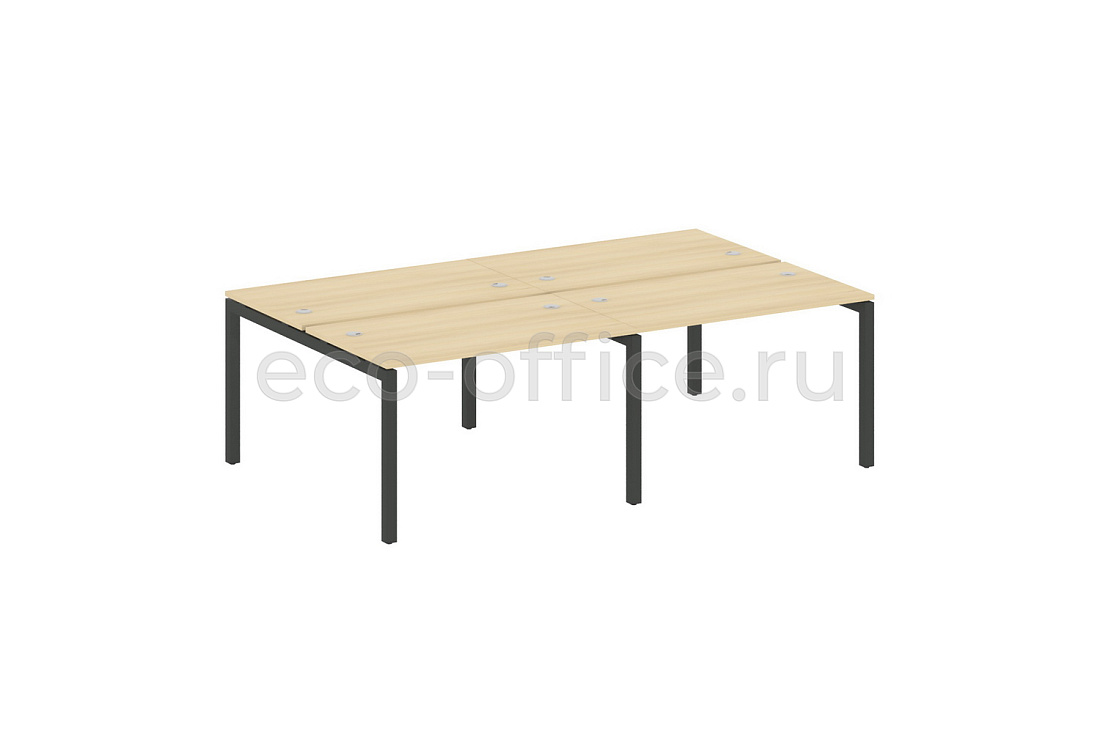 Рабочая станция на 4 рабочих места METAL SYSTEM QUATTRO 5x5 50БП.СМ-4.2 Акация Лорка / Антрацит металл  стоимость