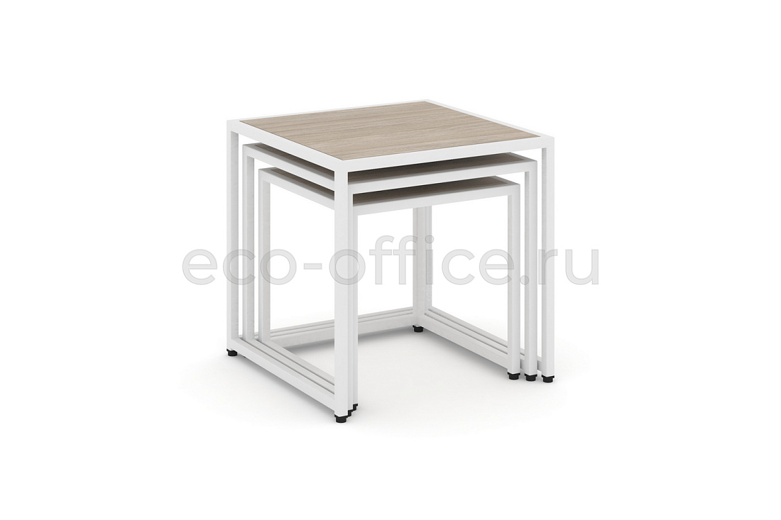 Стол журнальный LOFT VR.L-SJK-40 Дуб Аттик / Белый металл  стоимость