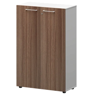 Шкаф средний закрытый Protech СМШ38F(Б) Темный шимо/Белый фото