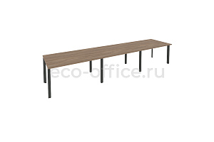 Стол переговорный (3 столешницы) ONIX O.MP-PRG-3.3 Дуб Аризона / Антрацит металл фото