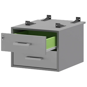 Тумба подвесная для столов на м/каркасе гл.730 мм Protech АМТ2-02Ц.73 Серый фото