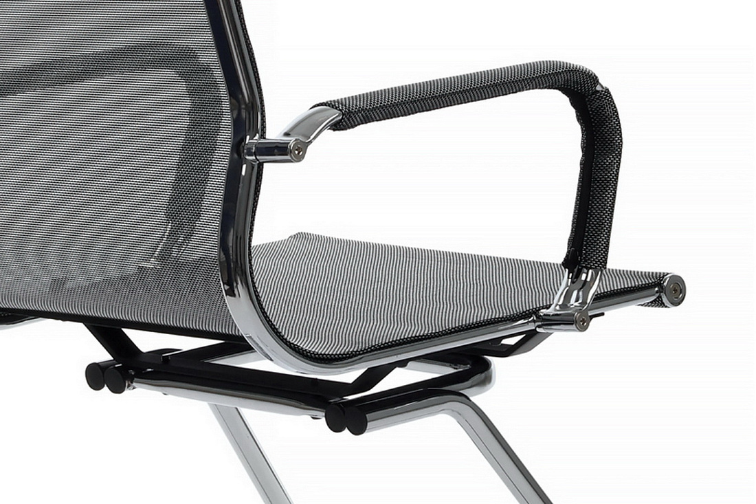 Конференц-кресло RV Chair HUGO 6001-3E Серебристо-серая сетка  стоимость