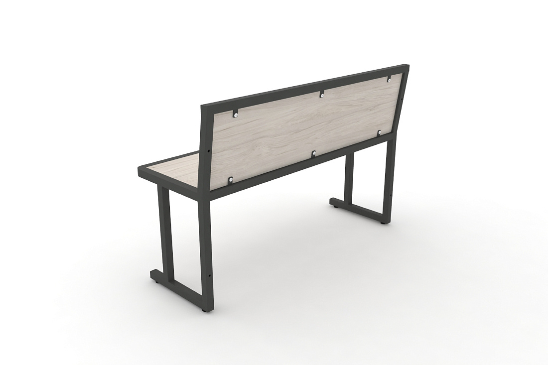 Скамья учебная двухместная DESK DK-1100L Денвер Светлый / Антрацит Металл  стоимость