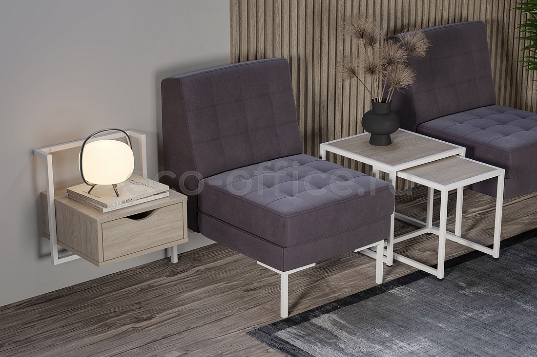 Журнальные столы LOFT Дуб Аттик / Белый металл  стоимость