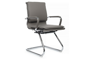Конференц-кресло RV Chair HUGO 6003-3E Серая экокожа фото