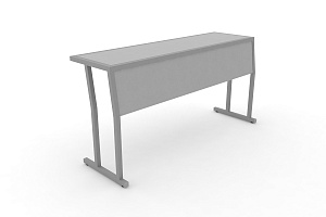 Стол учебный трёхместный с царгой DESK DK-1500SP Серый / Серый металл фото