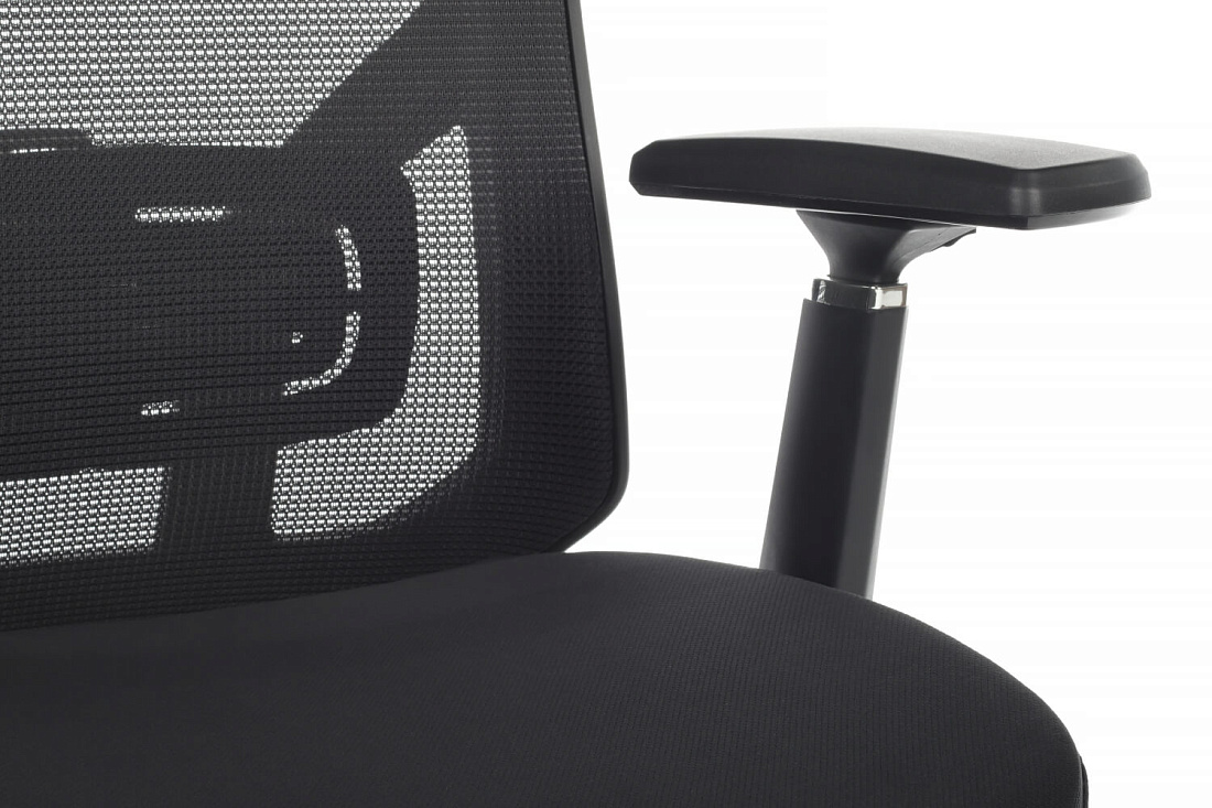 кресло rv chair step a2320 чёрная сетка / чёрная ткань фото