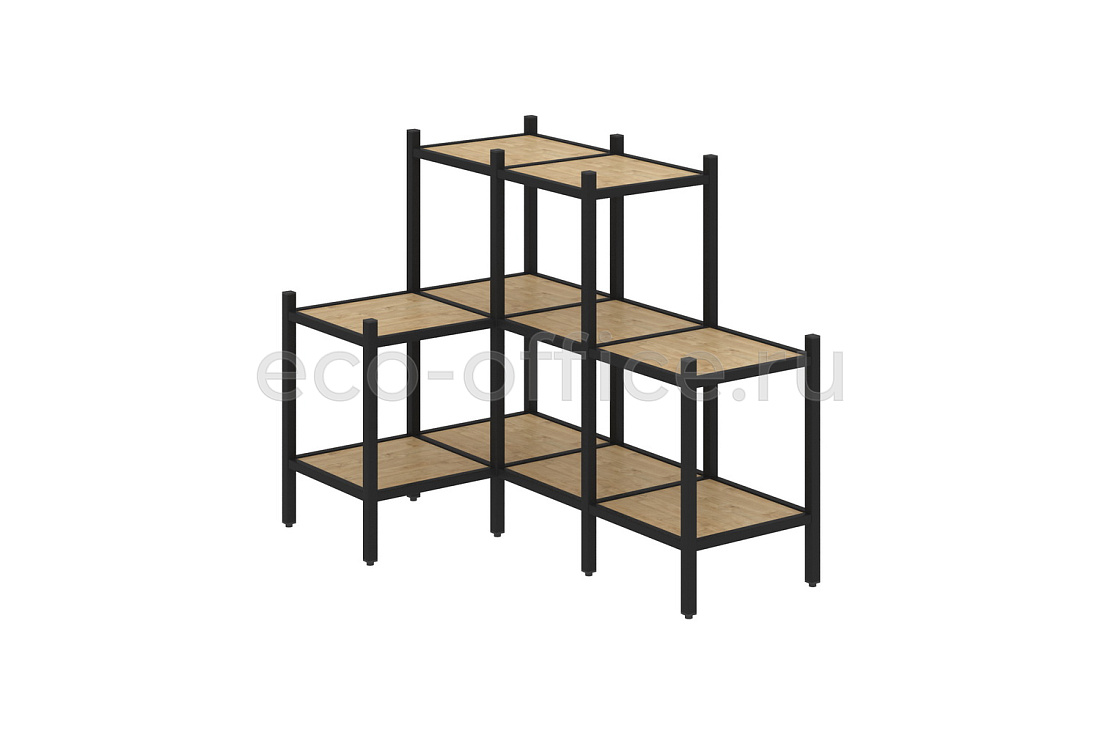 Комплект наборного стеллажа LOFT VR.L-37 Тиквуд Светлый / Чёрный металл  стоимость