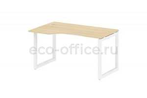 Стол криволинейный левый METAL SYSTEM QUATTRO 5x5 50БО.СА-2 Л Акация Лорка / Белый металл фото
