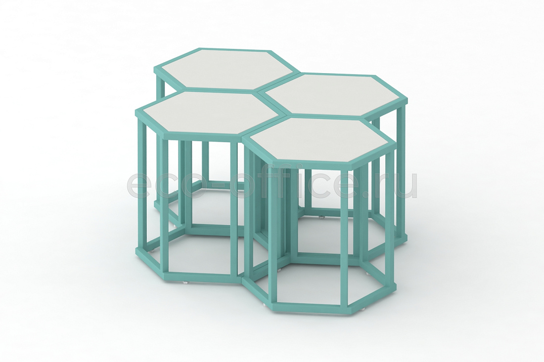 Стол журнальный HEX-450 ColorPastel Сатин / Светло-зелёный (RAL 6027)  стоимость