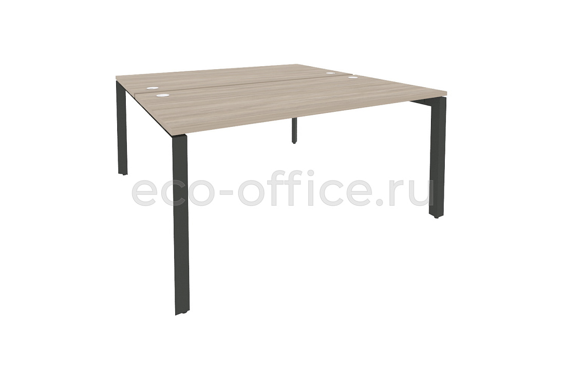 Рабочая станция на П-образном м/к ONIX O.MP-D.RS-2.4.8 Дуб Аттик / Антрацит металл  купить в Москве