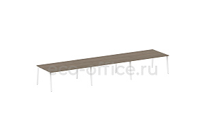Стол переговорный (3 столешницы) METAL SYSTEM STYLE БА.ПРГ-3.5 Вяз Благородный / Белый металл фото