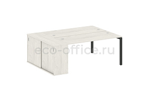 Рабочая станция с опорным шкафом-купе METAL SYSTEM QUATTRO 5X5 50БП.РС-СШК-1.4 Дуб Наварра / Антрацит металл фото