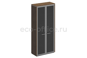 Шкаф для документов с высокими стеклянными дверями VELAR ВЛ 344 ДТ Дуб Табачный фото