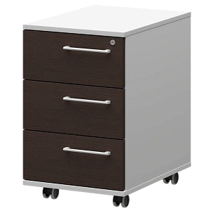 Тумба мобильная/подвесная левая Protech KZT-61L Дуб венге/Белый фото