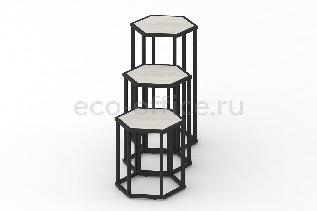 Стол журнальный HEX-450 Дуб Наварра / Чёрный металл  стоимость