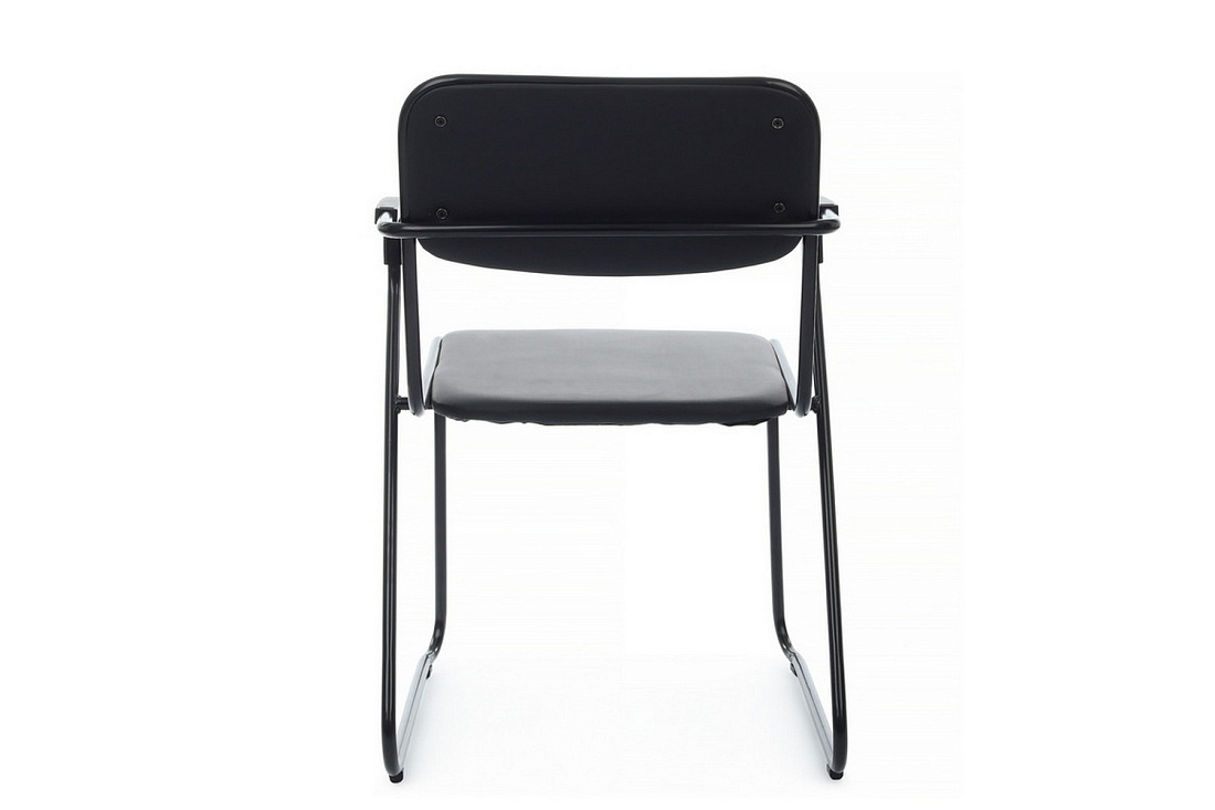 кресло rv chair nix plus omkl-03b чёрная экокожа / чёрный металл фото