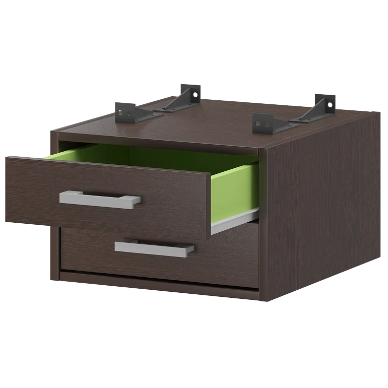 тумба подвесная для столов на м/каркасе гл.600 мм protech амт2-02.60 дуб венге фото