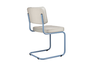 Конференц-кресло ECO-CHAIR COLOMBO Comfort CLM-05 Серый велюр / Синий пудровый металл фото
