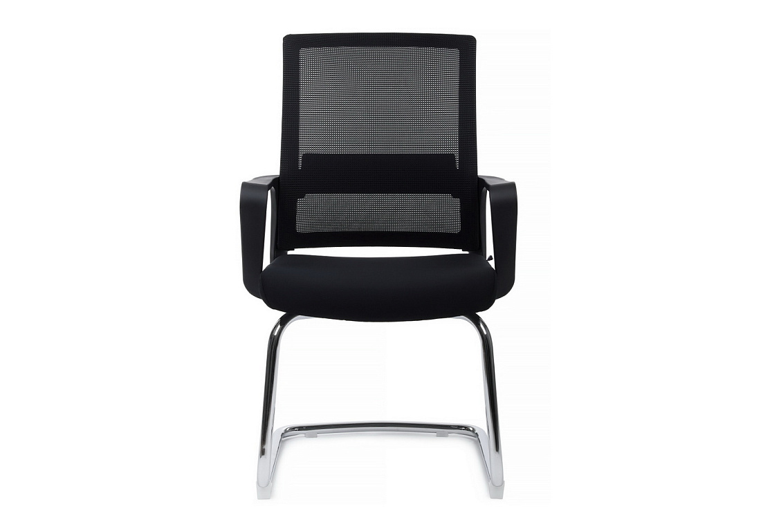 конференц-кресло rv chair mint m1029cbe чёрная сетка / чёрная ткань фото