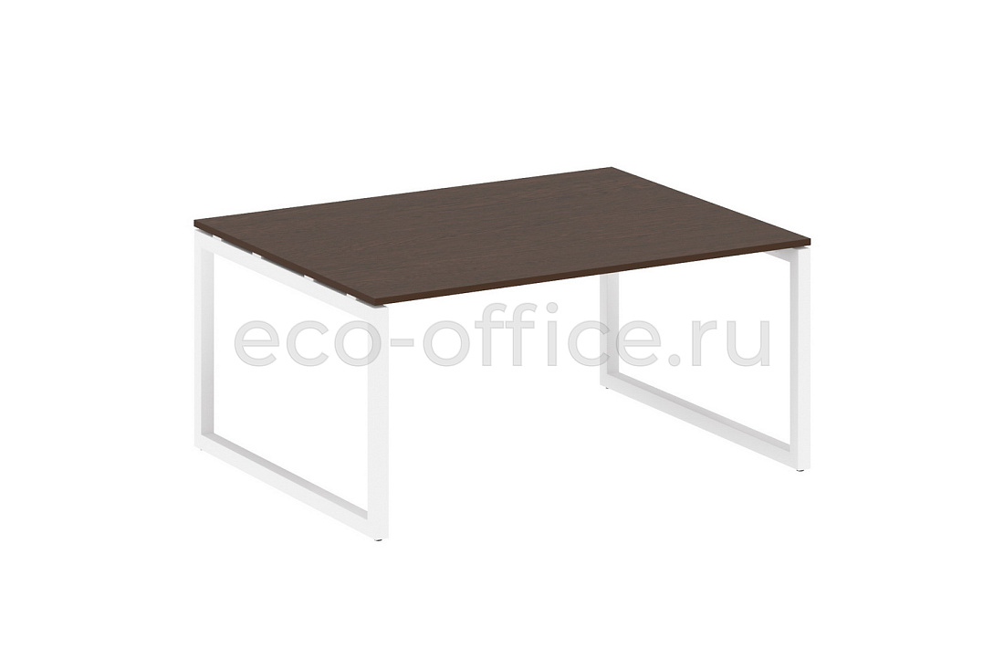 Стол переговорный (1 столешница) METAL SYSTEM QUATTRO 5x5 50БО.ПРГ-1.4 Венге Цаво / Белый металл  стоимость